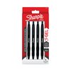 Sharpie S-Gel Premium Metal Barrel Gel Pen, Retractable, Medium 0.7 mm, Black Ink, Black Barrel, PK4, 4PK 2153578